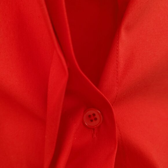 Lafayette 148 New York Stretch Cotton Straight Shirt S Red - Picture 8 of 14